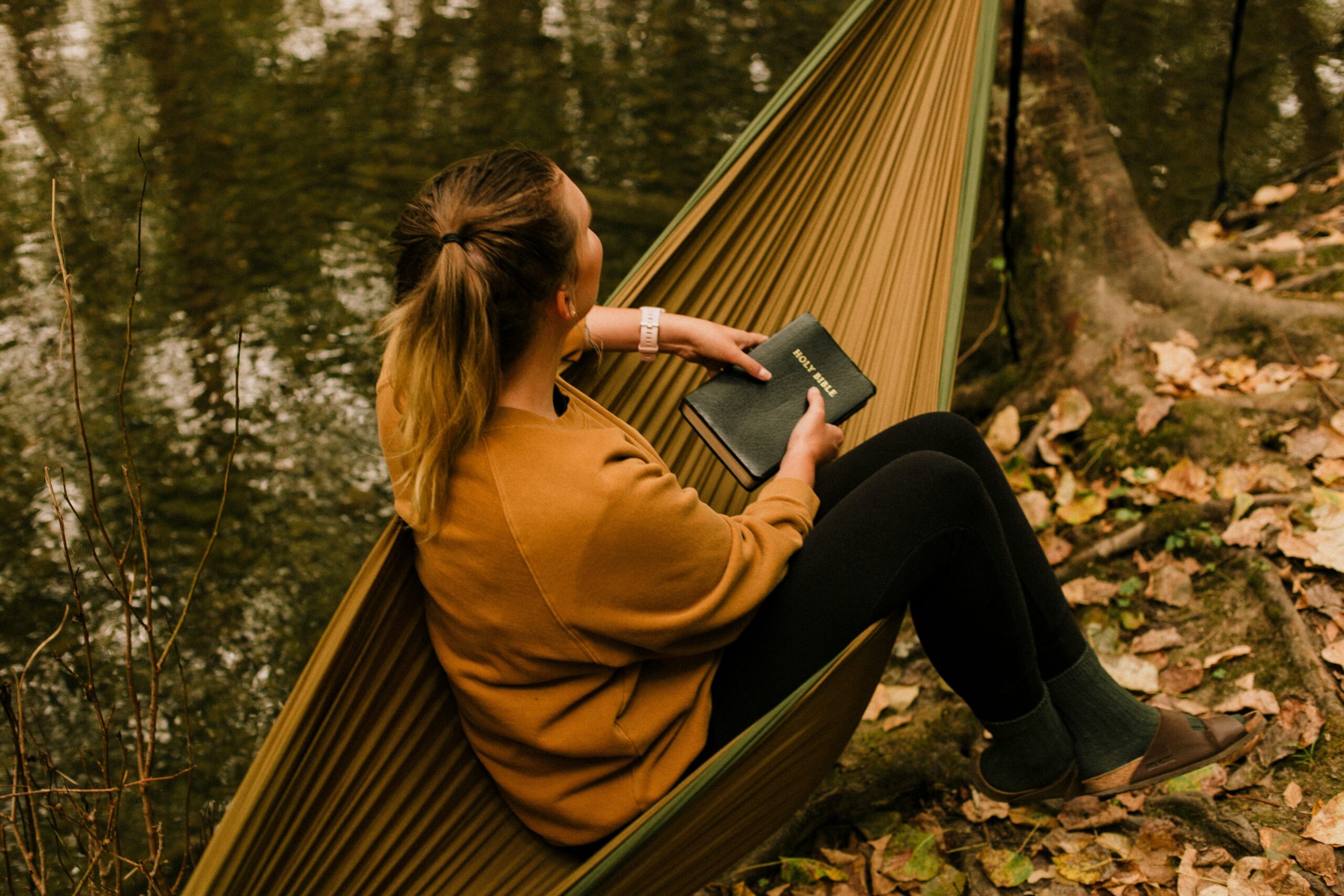 Woman practicing mindful breathing exercises