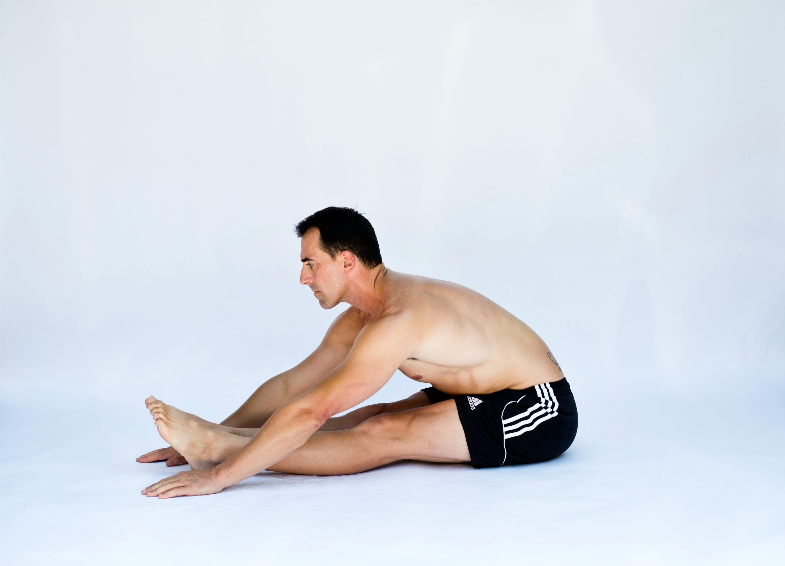 Illustration of a person practicing mindful breathing mid-exercise