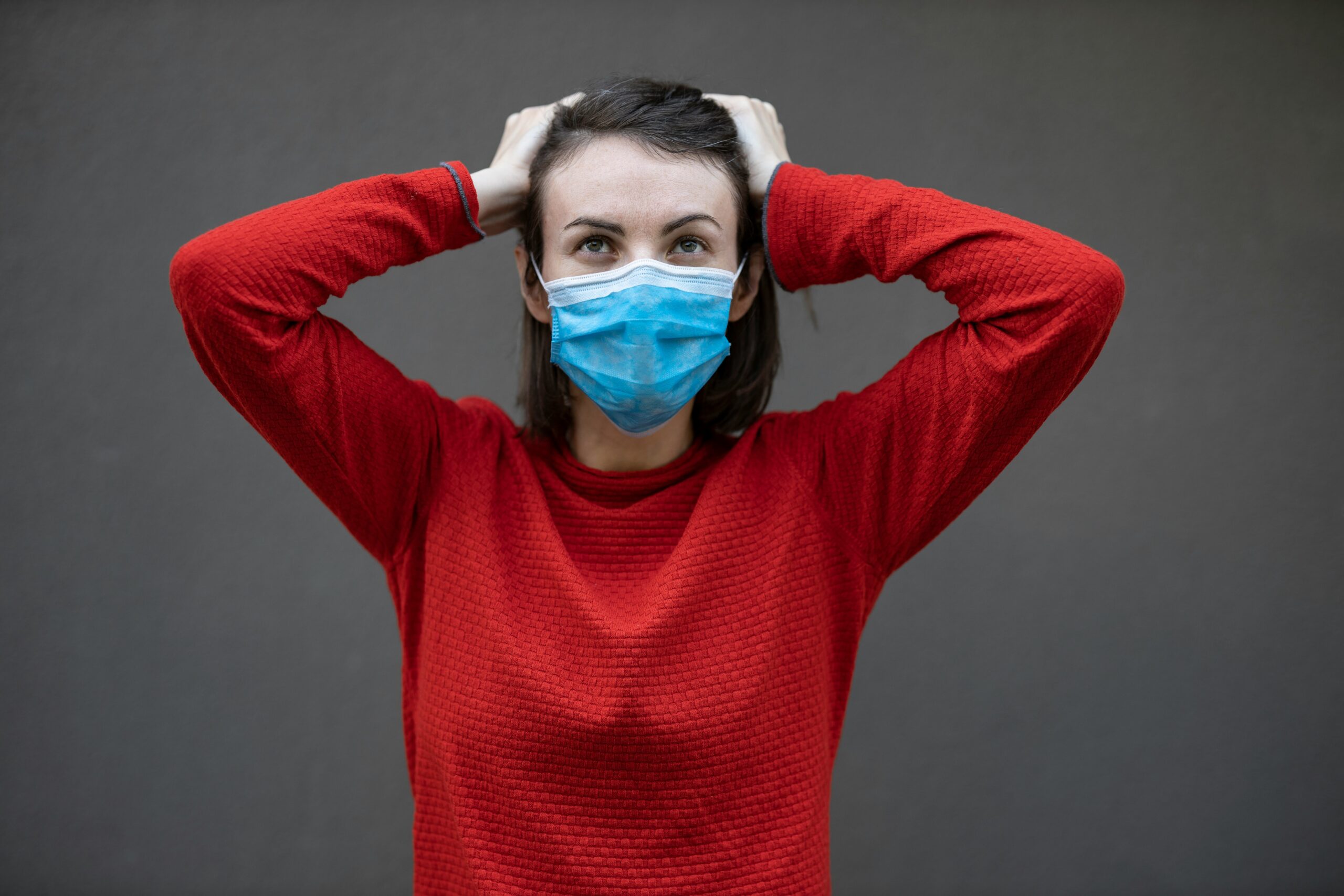 Woman wearing face mask during coronavirus outbreak