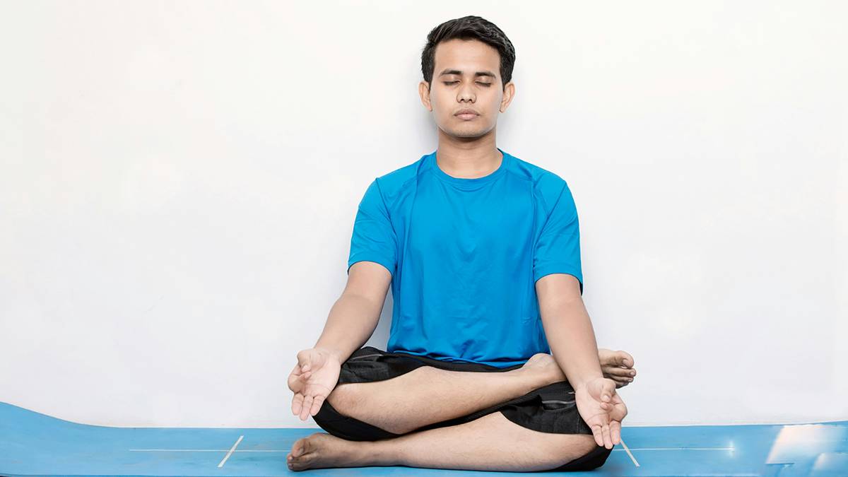 Before-and-after photo of someone improving posture and losing weight with breathwork